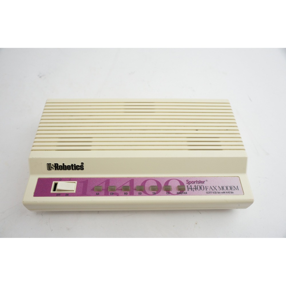 US Robotics Sportster 14,400‎ Fax Modem External Beige Vintage CCITTV32